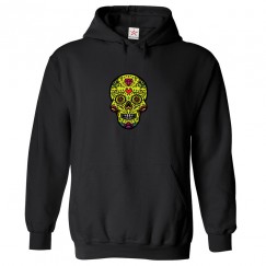 Sugar Skull Colorful Classic Unisex Kids and Adults Pullover Hoodie